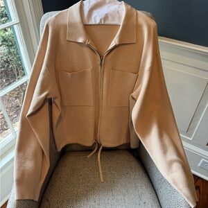 Monrow Cream Teddy Jacket